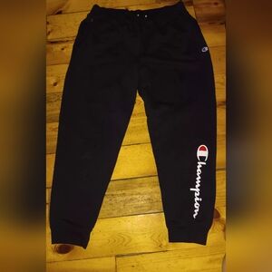 Champion Black Joggers with Logo